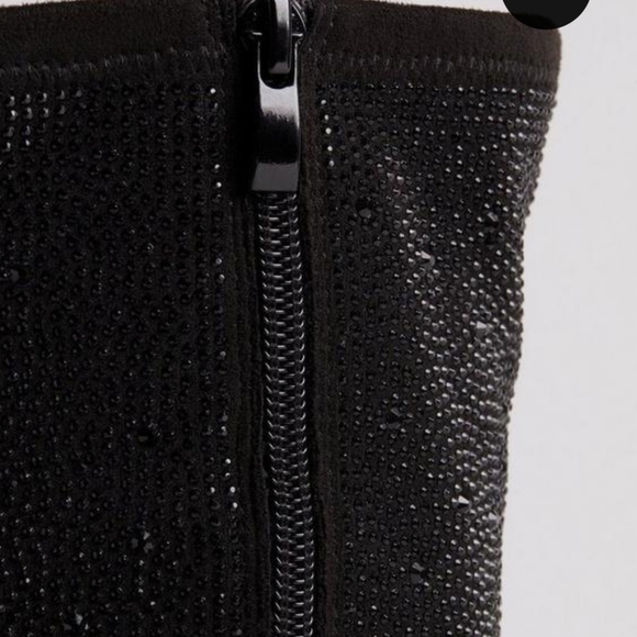 NWT Torrid 13W Black Stretch Embellished Boots. - Picture 6 of 7